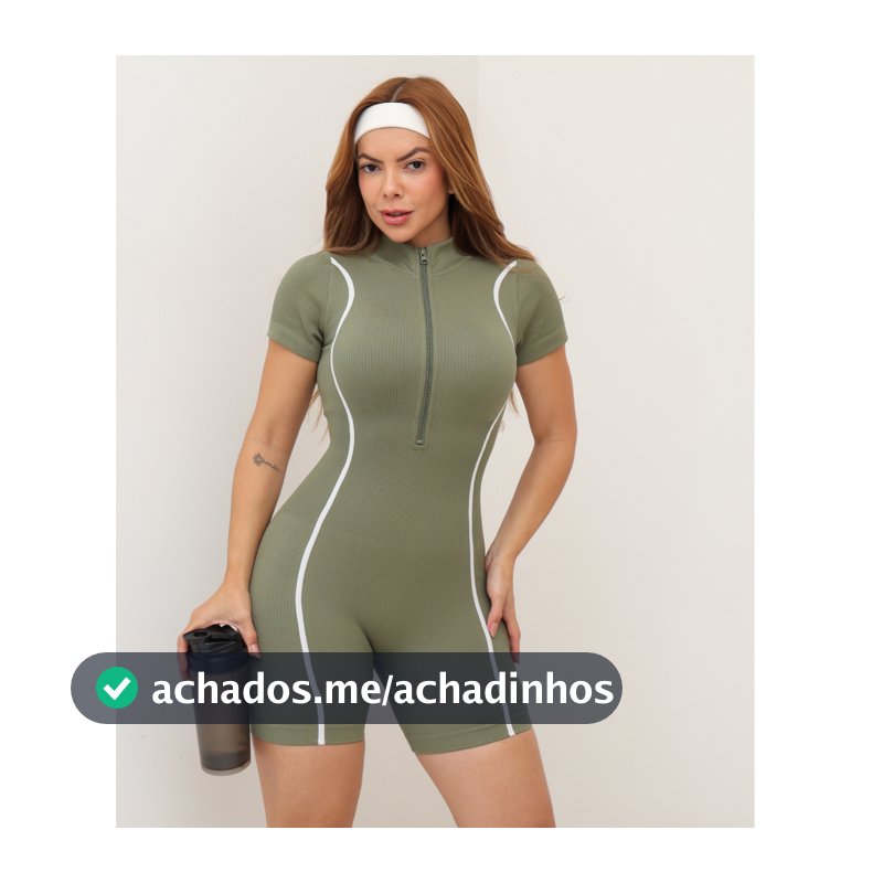 Macacão Feminino Fitness Esportivo Canelado Academia Yoga Poliamida Grossa 3RD SD1906