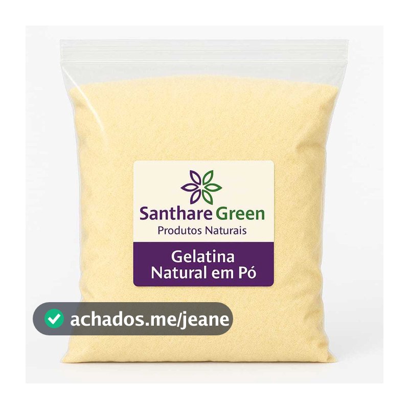 Gelatina Sem Sabor  Premium – Ideal p/ Receitas e Sobremesas Fit