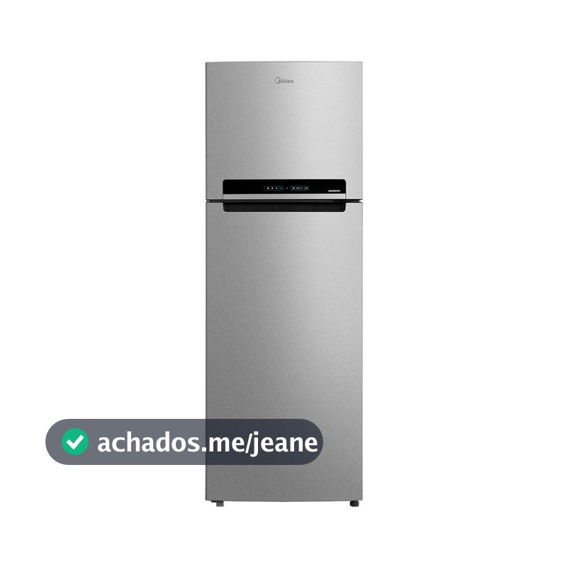 Geladeira Frost Free Duplex 394L Inverter Prata Midea MDRT533EVD501 110V