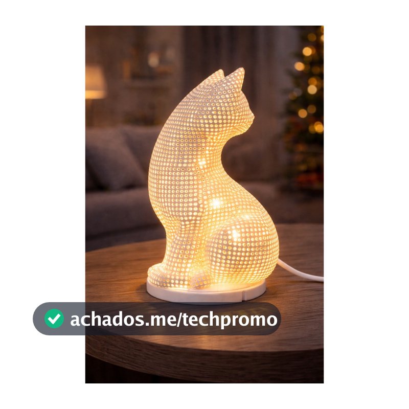 Luminária Gato 3D LED Decorativa – Presente Perfeito Para Quem Ama Gatos