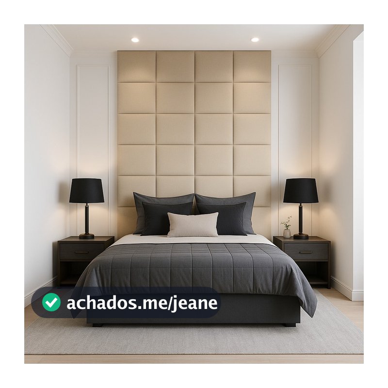 Kit 15 Cabeceira Estofada Modular 40x30cm Autocolantes para Cama Box Casal King Envio Imediato
