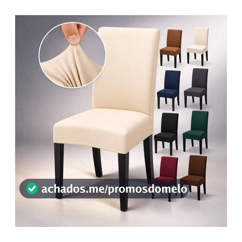 Capa De Cadeira Lisas Kit Com 2 4 E 6 Capas Com Elástico