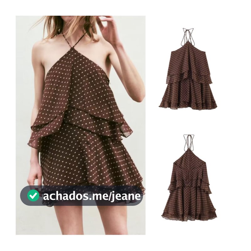 Novas mulheres estilo europeu americano moda bolinhas em camadas decoração Halter pescoço colarinho vestido 4661311