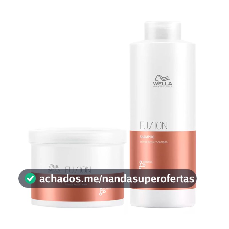 Kit Fusion Shampoo 1L e Máscara 500ml - Wella Professionals