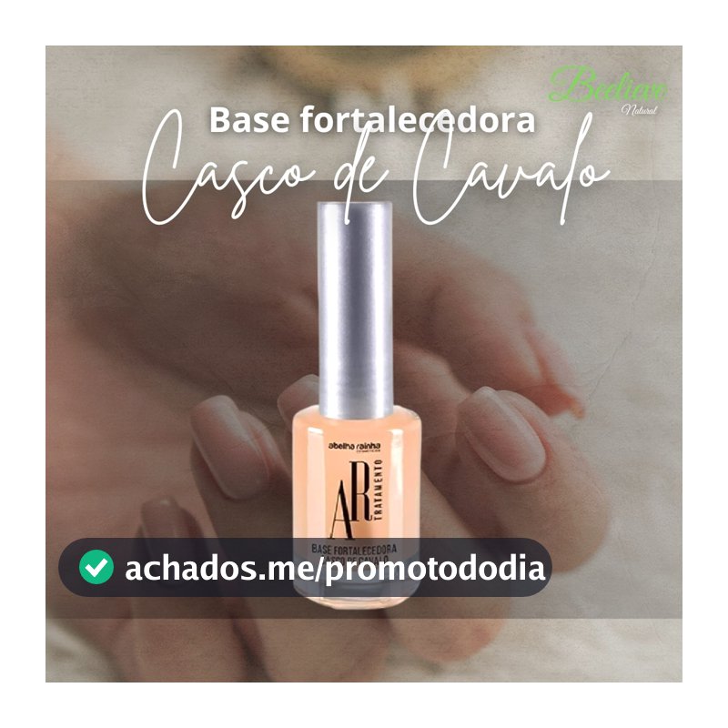 Base Fortalecedora Casco de Cavalo Tratamento para Unhas Abelha Rainha 9ml