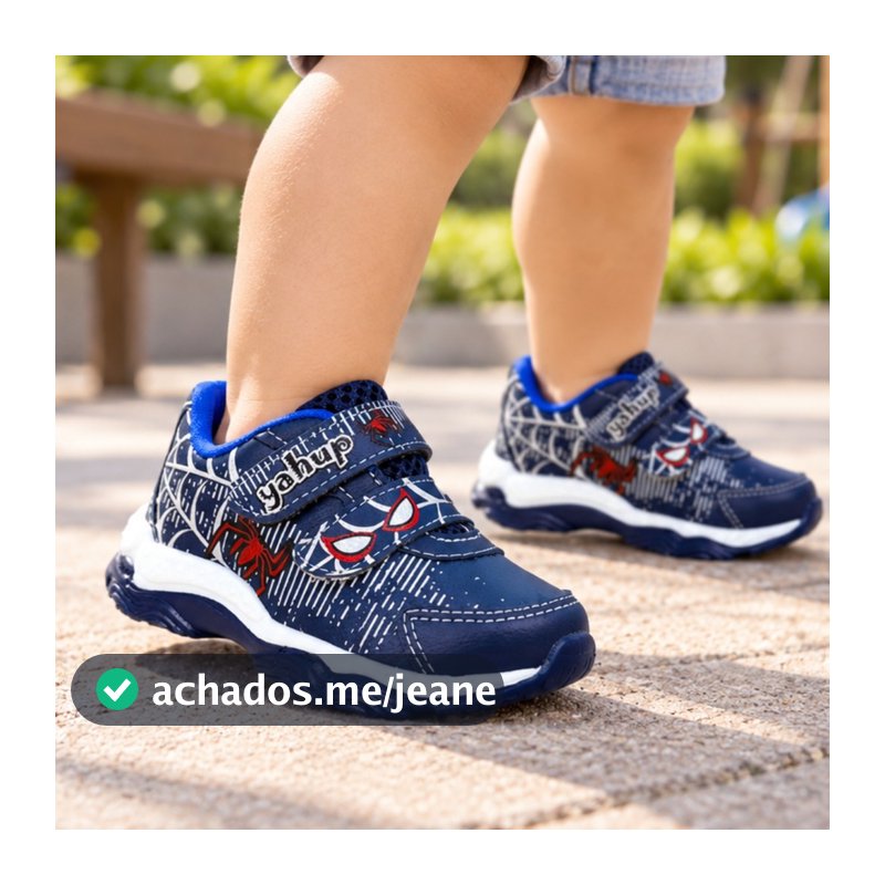 Tênis Infantil Masculino Com Luz Leve Macio Envio Rápido