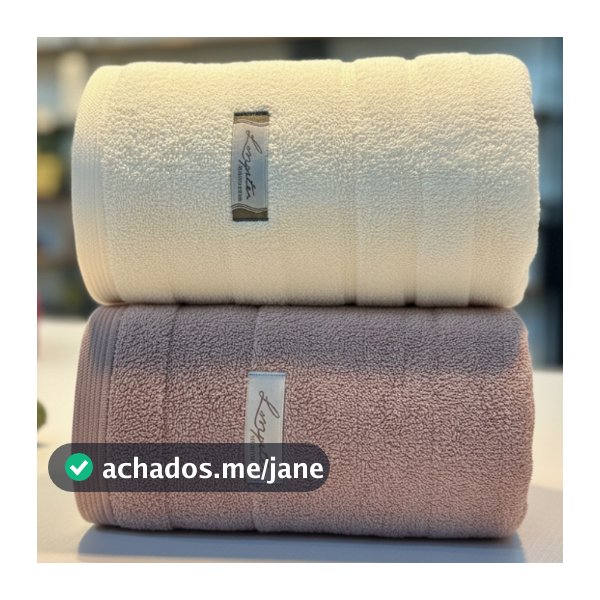 Kit 2 Toalhas de Banho Grande Super Luxo Premium 100% Algodão Grossa Macia Absorção Superior