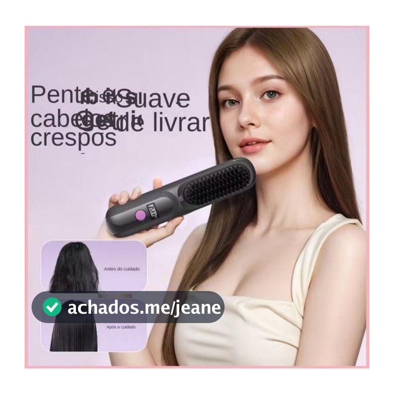 Escova Alisadora De Cabelo Elétrica EARNEST , Pente De Aquecimento Portátil