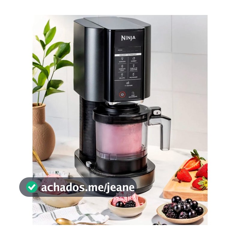 Sorveteira Ninja Creami 800W Preto Máquina de Sorvete