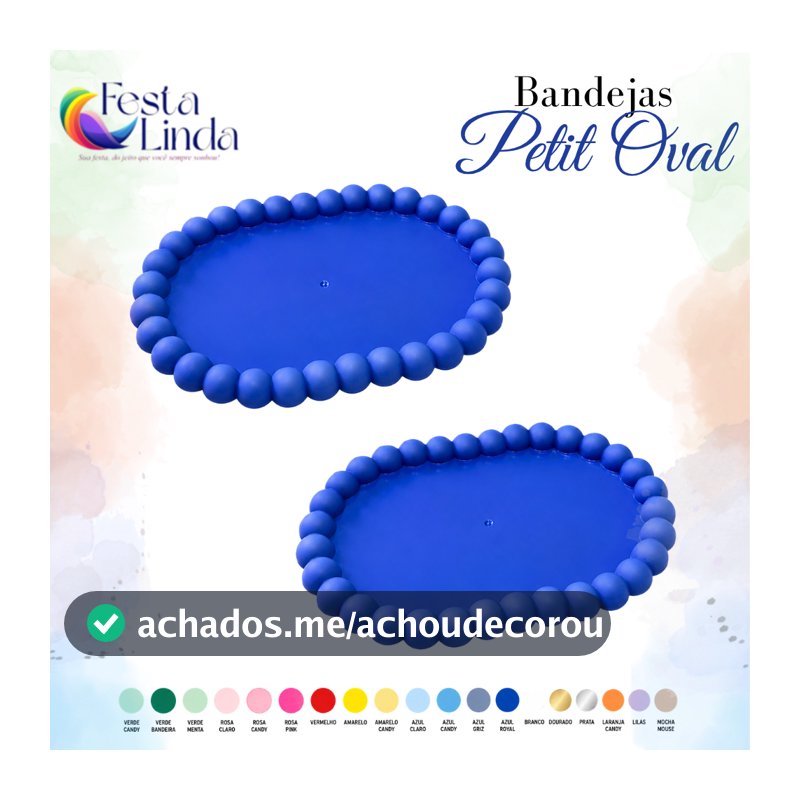 BANDEJA PETIT OVAL 2 PEÇAS - DIVERSAS CORES