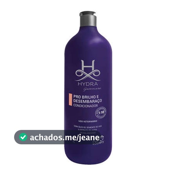 Condicionador Hydra Groomers Pet Society Pro Brilho e Desembaraço 1Litro