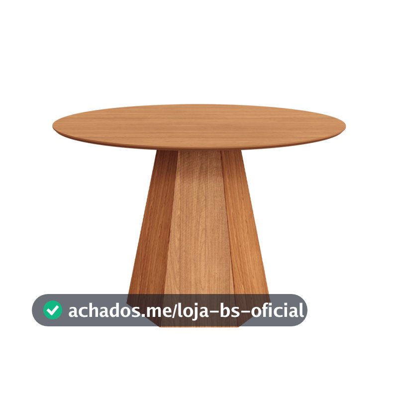 Mesa de Jantar 6 Lugares Redonda com Pé Hexagonal Lisboa