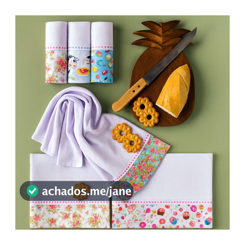 Pano De Prato Barrado Premium Atacado Kit Com 5 Peças