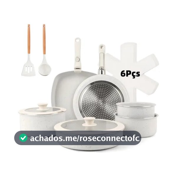Jogo De Panelas Indução/gás Cerâmico Antiaderentes 18 Pçs Com Alças Removíveis, Não Tóxico