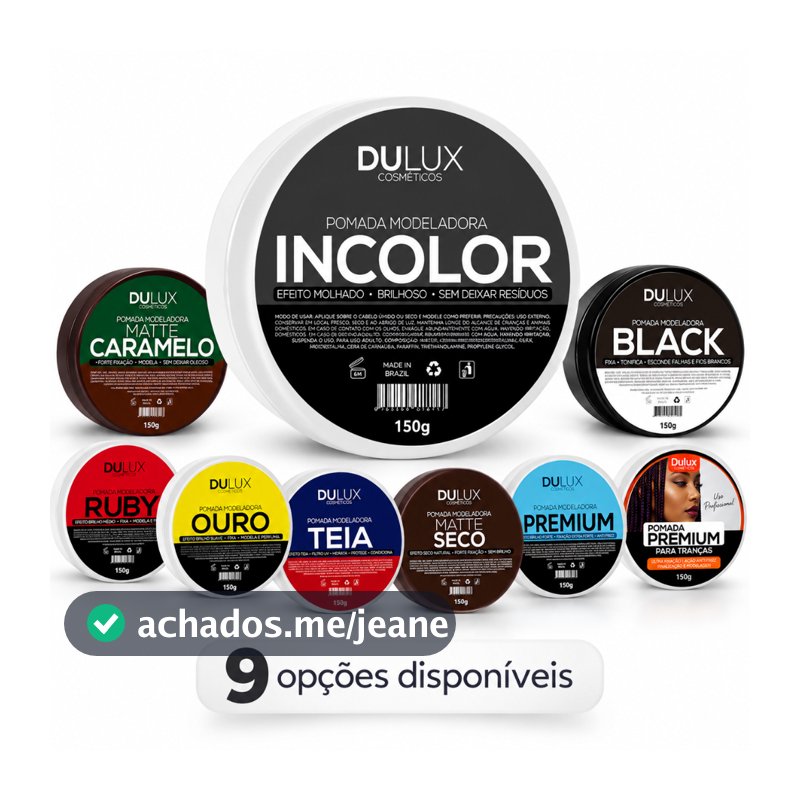 Cera Modeladora Diversas Dulux 150g Fixação Ultra Forte para Cabelo e Barba Pomada Profissional Barber Shop
