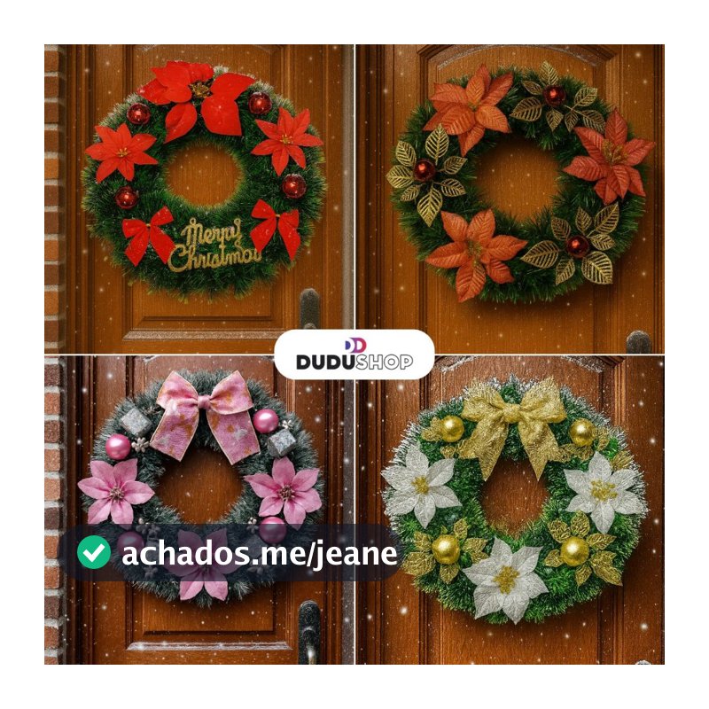 Guirlanda de Natal Decoração pvc 120 Galhos Guirlanda Verde Natalina Decoração Guirlanda 40cm VMP