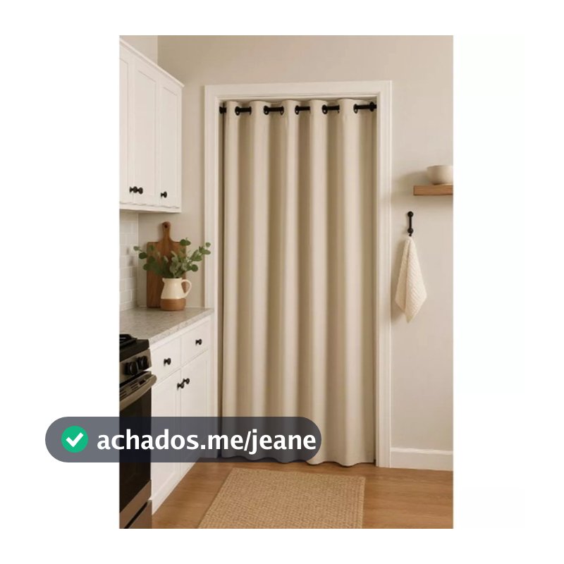 Cortina 100% Blackout De PVC Para Porta 1,40 x 2,20 Para Sala Cozinha Blecaute Cortina Para Porta