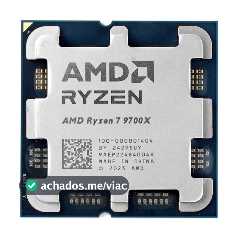 Processador AMD Ryzen 7 9700X 3.8GHz (5.5GHz Turbo) 8 Cores 16 Threads AM5 40MB Novo (Sem Caixa ou Cooler)