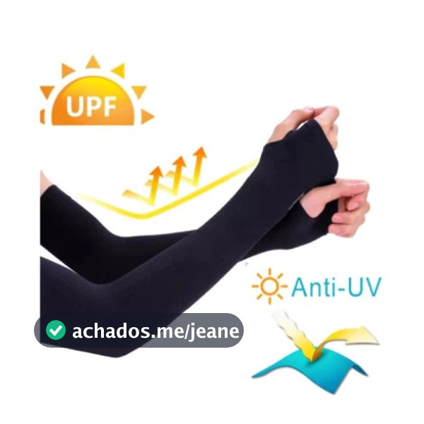1/2/3 Pares Manguito Proteção Solar UV Fina Braço Seda Masculina Feminina Respirável 40cm