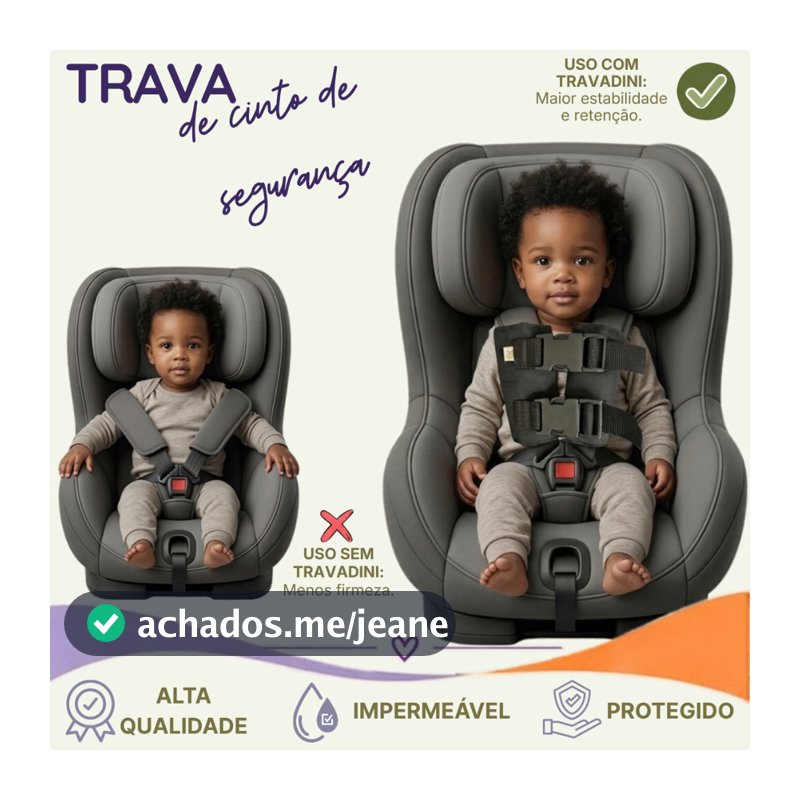 Trava De Cinto De Segurança de Cadeirinha e Carrinho de Bebê, Segura e Instala Fácil