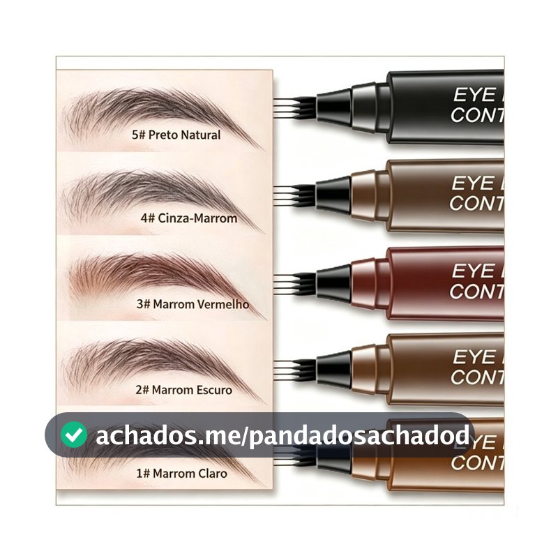 Lápis De Sobrancelha De 4 Pontos , Caneta Líquida De Tatuagem De Maquiagem À Prova D'água , Delineador Cosmético