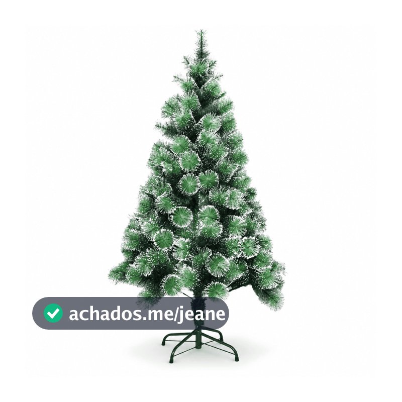 Árvore Natal Pinheiro Nevado Artificial 210cm 260 Galhos Pontas Neve Base Metálica Luxo