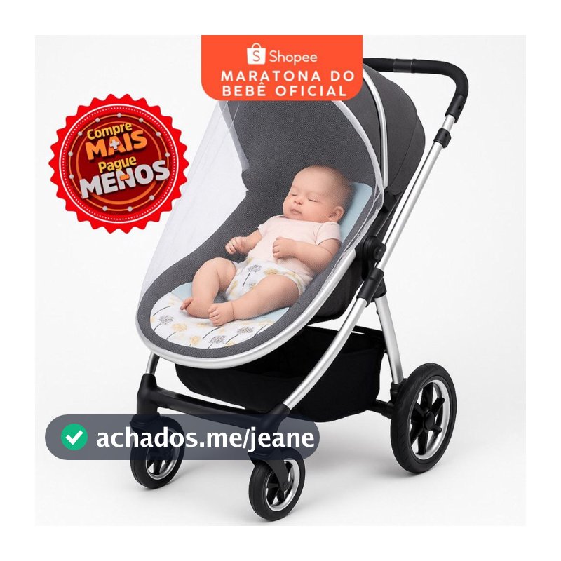 Mosquiteiro Carrinho Tela Bebe Proteção Contra Insetos 1,00m X 1,10m