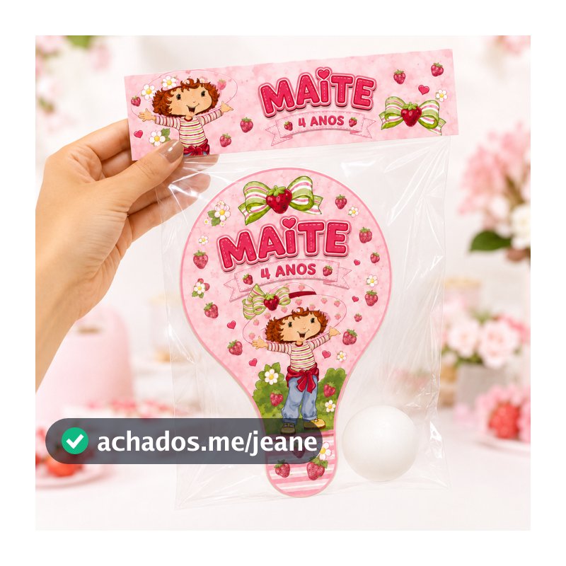 Kit 30 Pares Raquete Ping Pong Personalizada Lembrancinha Festa Infantil