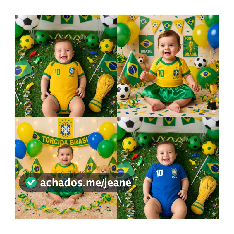 Body Bebê Brasil Temático 100% Algodão
