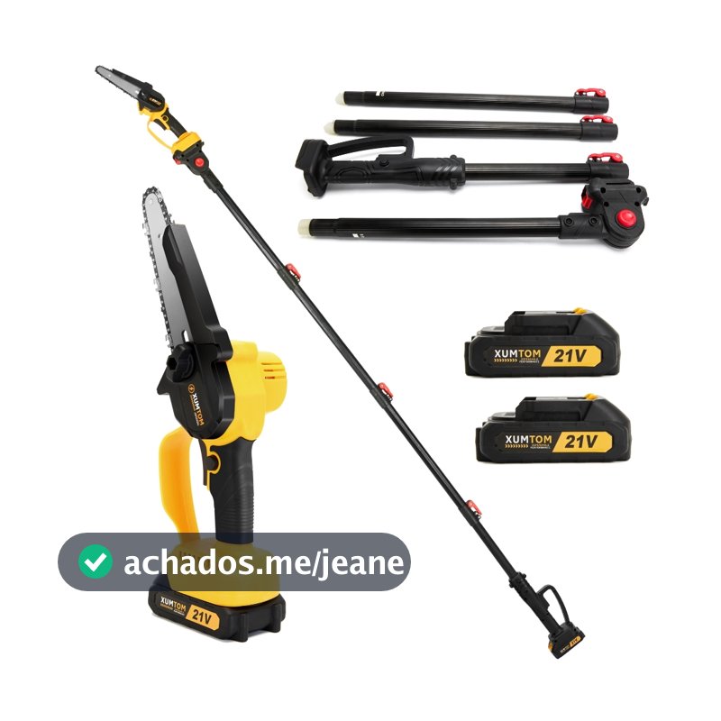 Motosserra Podador Tesoura Portátil Elétrica 1000w Extensor 3m 2 Makita 21V Baterias Motor Brushless