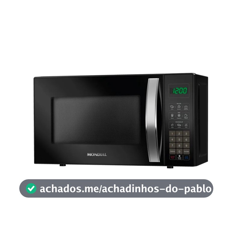 Micro-ondas Mondial Mo 01 21 B Potencia 1200w 60hz 21 Litros