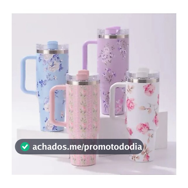 Garrafa 1200ml Térmica Estampa Floral Capinha Silicone Na Base + Tampa Para Canudo