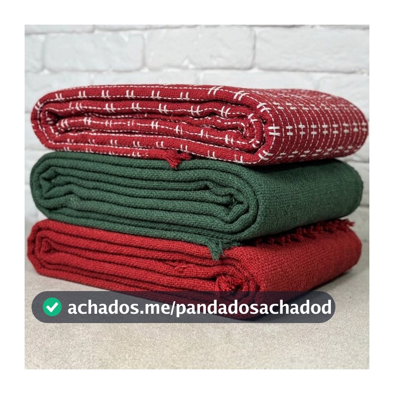 Manta para Sofá 3,00m x 1,80m Cores de Natal Verde e Vermelha Proteção e Decoração