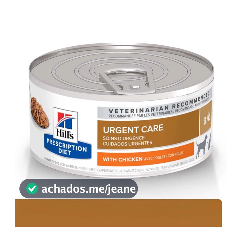 Hill'S Diet A/D Condições Críticas Ração Úmida para Cães e Gatos 156 G Hills
