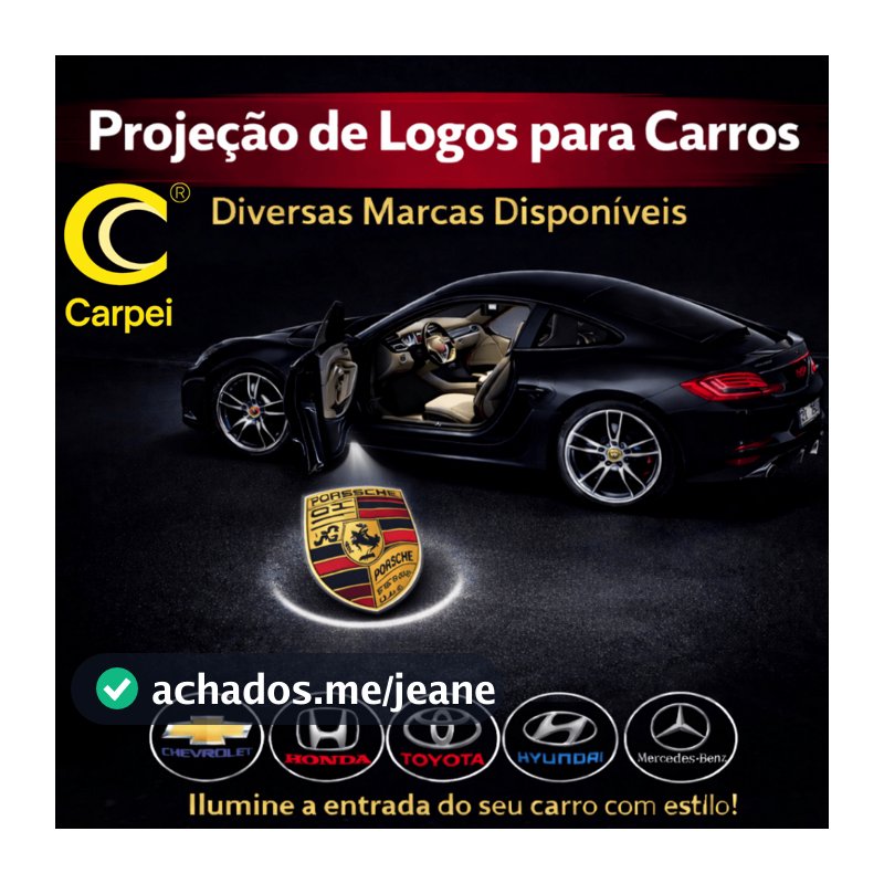 2 Pcs Lâmpada LED Sem Fio Para Carro/Projetor Luz com Marca de Carro Universal Decorativo Sensor Liga Desliga Carpei
