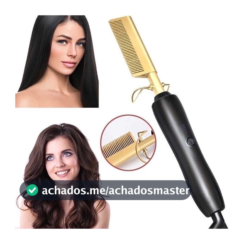 Pente Elétrico Alisador Cabelo Aquecimento Milti-fucional Prancha Alisadora