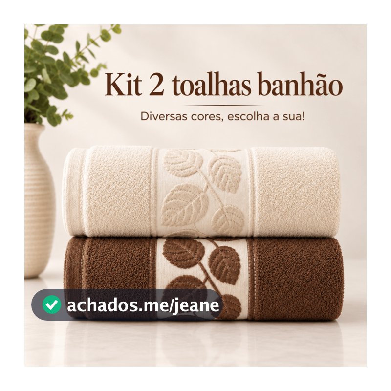 Kit Toalhas de Banho 2 UN Grande Premium Jade 75x145cm 100% Algodão Felpuda Super Macia Floral Banho Airbnb Hotel