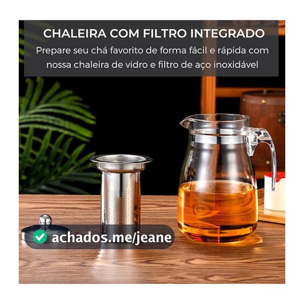 Chaleira para chá Com Infusor De Vidro 750 500 OU 350 ML (NÃO VAI AO FOGO) Para Chá Bule