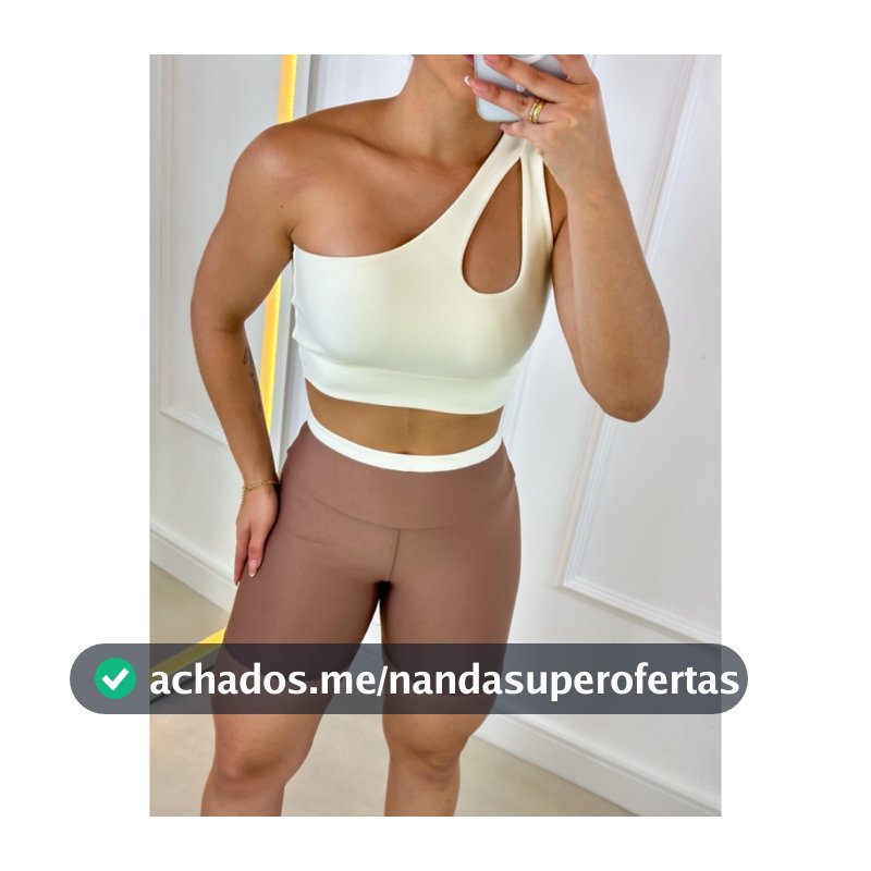 Conjunto Fitness Feminino Bicolor Short Top Bojo Removível Academia