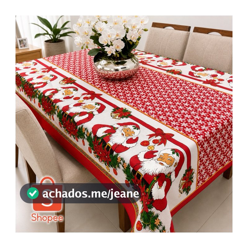 Toalha de mesa Decoração Natal Papai Noel