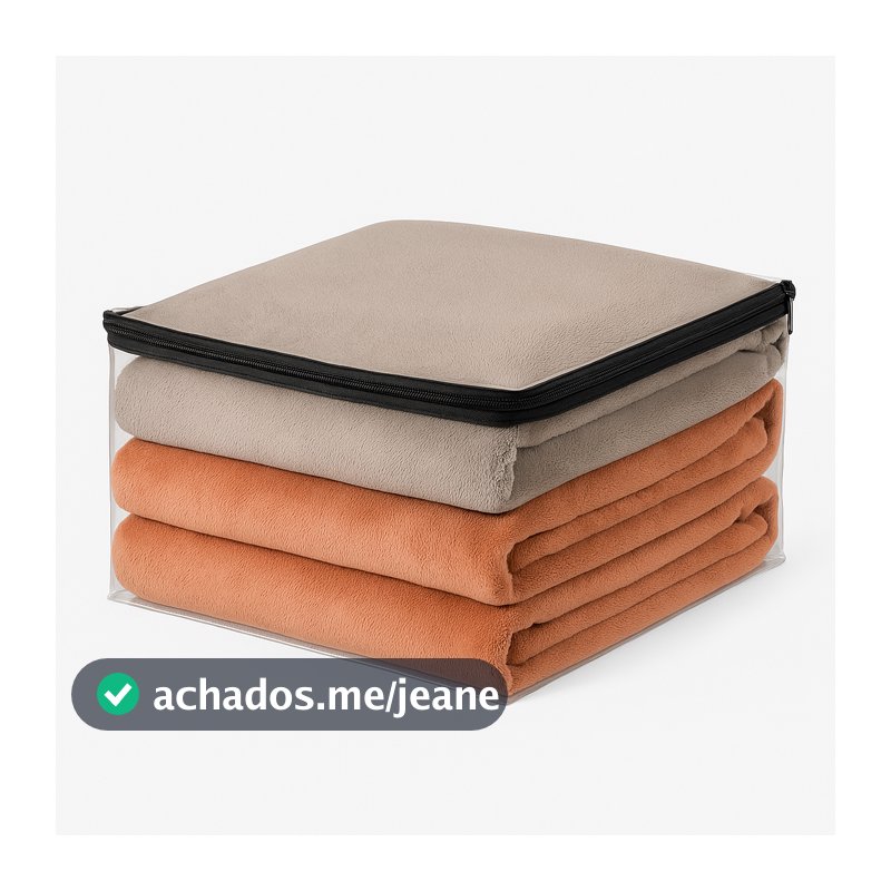Kit 5 Saco Organizador Multiuso Embalagem Transparente Edredom Coberta Toalhas de Pvc e Ziper Preto Enxoval Guarda Roupa