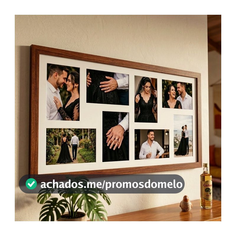quadros decorativos  8 fotos 10X15 porta retrato decoração elegante de parede escolha o modelo
