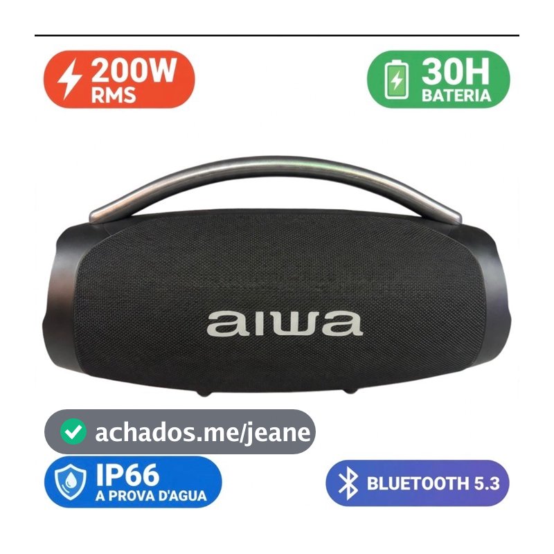 Caixa De Som Boombox Aiwa Plus Awab403 700w Pmpo Bluetooth