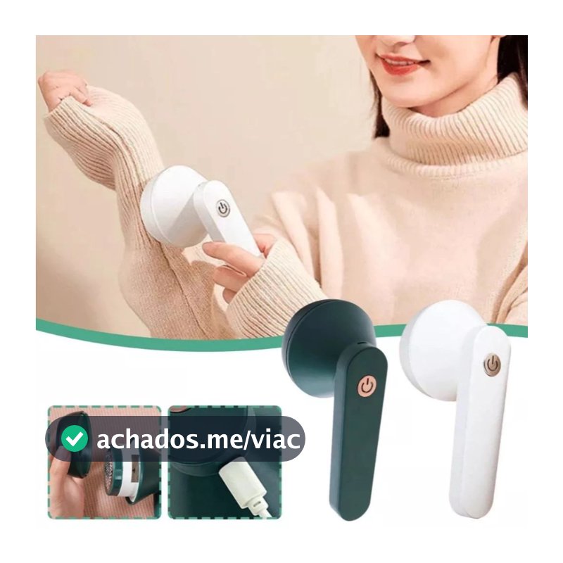 Papa Bolinha Removedor de Fiapos Elétrico Recarregável USB Portátil Para Tecidos Lãs e Casacos