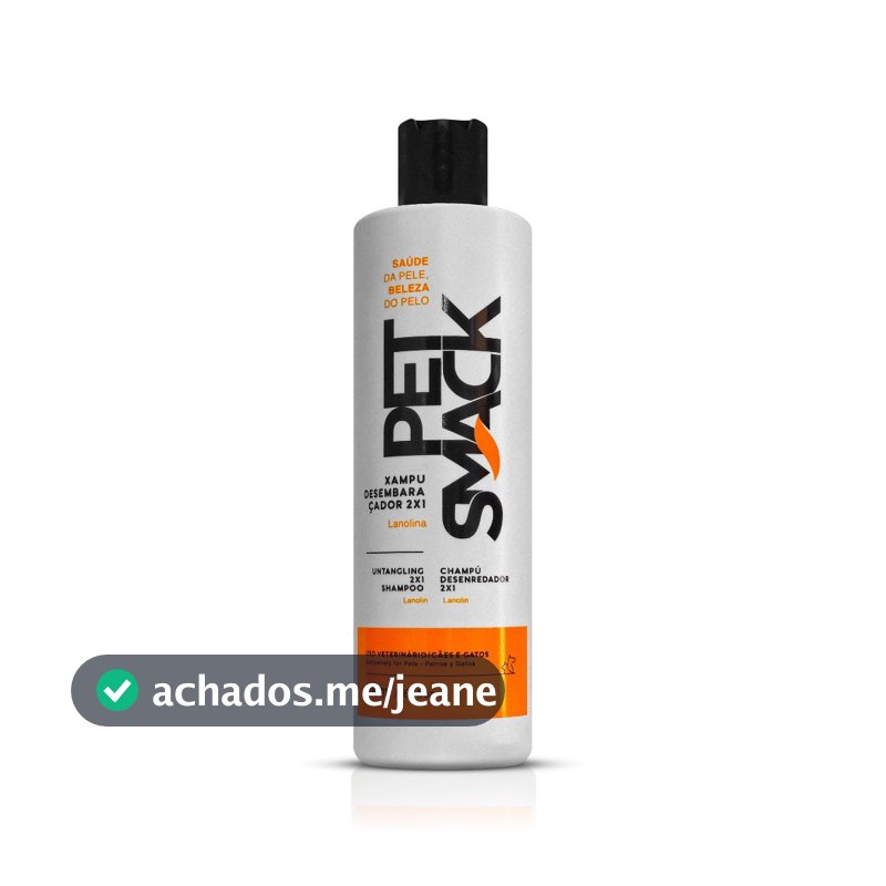 Pet Smack Shampoo Desembaraçador 2x1 500ml para Cães e Gatos Centagro