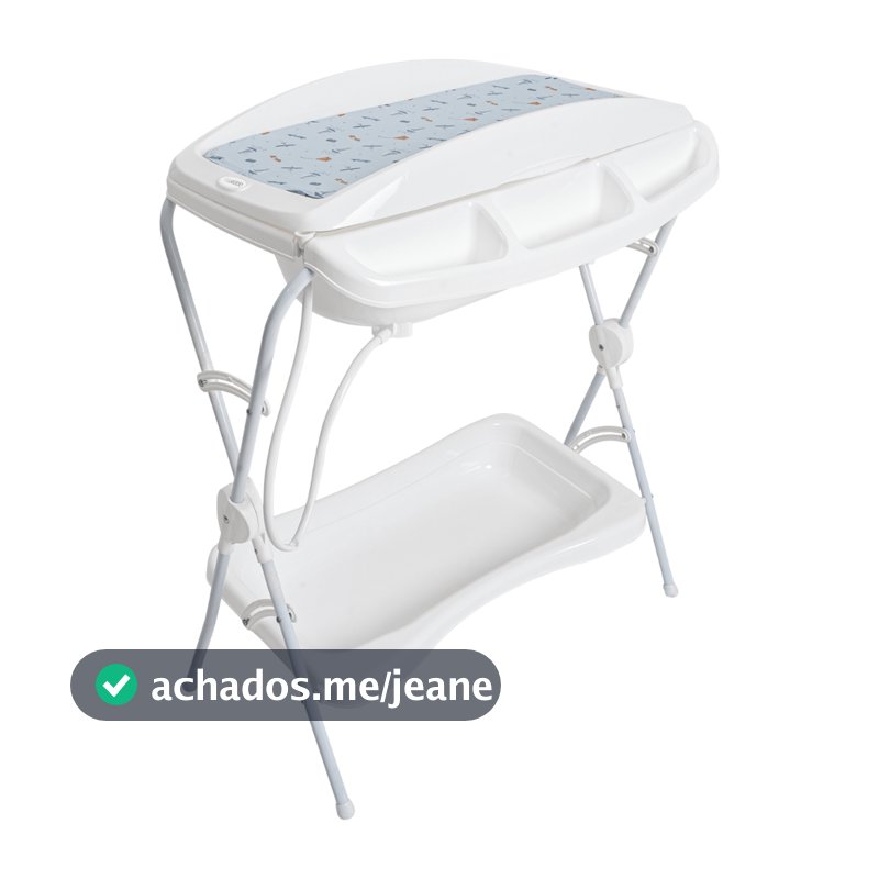 Banheira de Bebe Desmontavel com Trocador Kiddo Shower Azul
