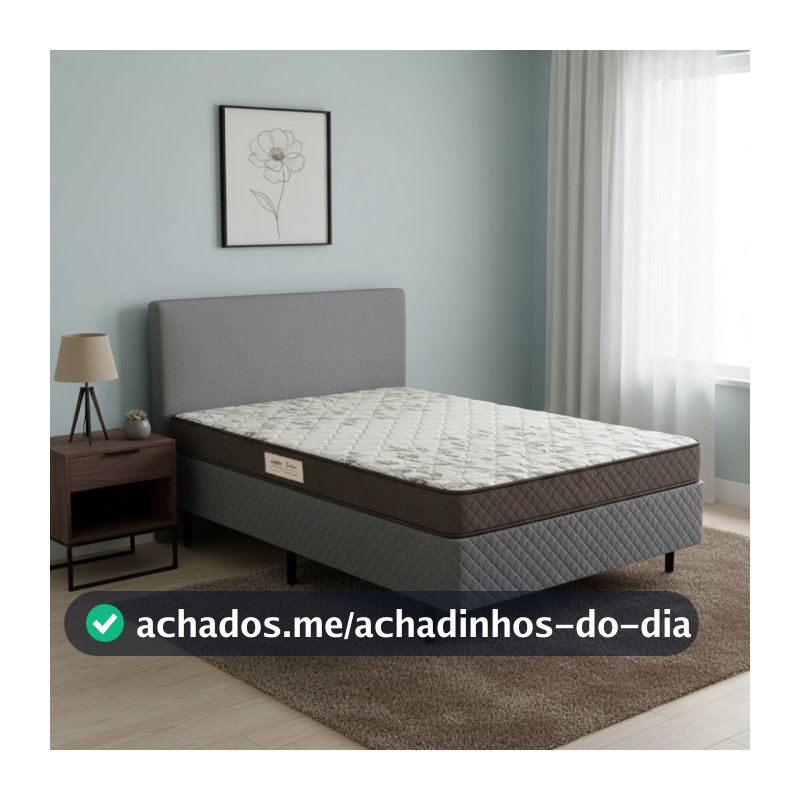 Conjunto Box Casal Ecoflex Ecoline D23 138 x 188 cm Conforto e Qualidade