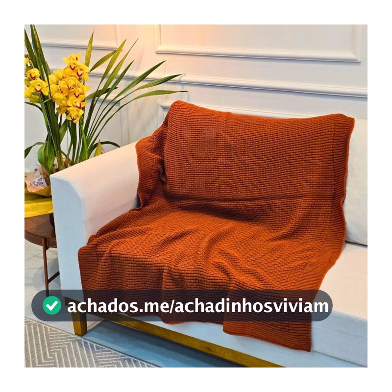 Manta de Tricot Sofá Poltrona 150x100cm Siena Decorativa Sala