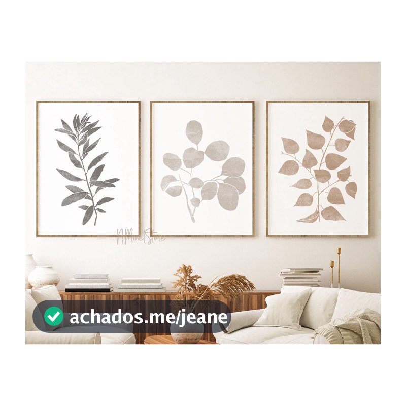 Quadro Decorativo Flores Botânico minimalista , decoração casa Quadro Decorativo Loja M