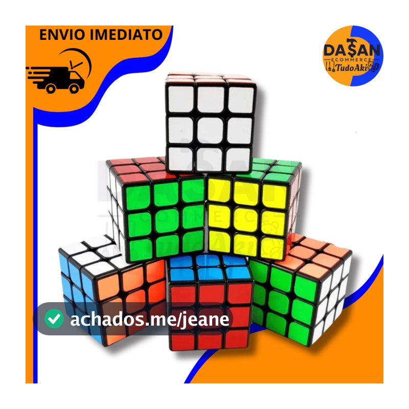 Kit 10 Cubo Mágico Clássico (5,5x5,5 cm) para todas as idades. Ótimo para estimular o raciocínio